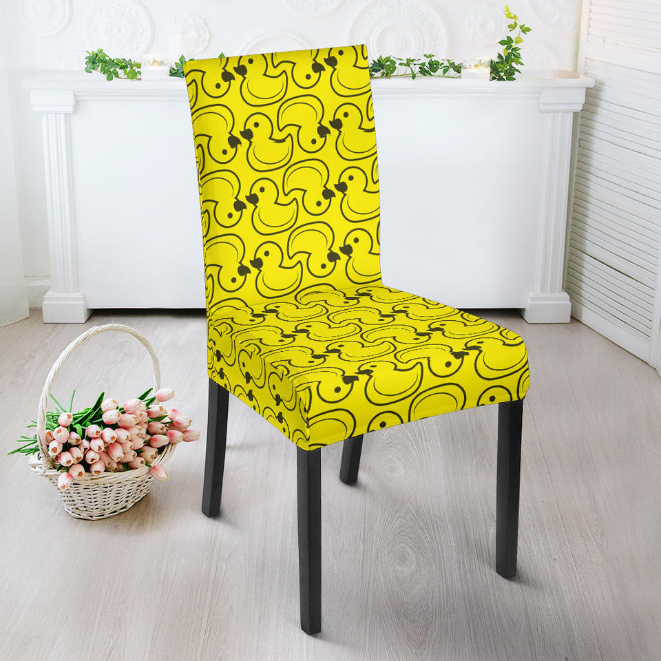 Duck Toy Pattern Print Design 02 Dining Chair Slipcover