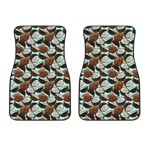 Coconut Pattern Print Design 03 Front Car Mats