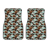 Coconut Pattern Print Design 03 Front Car Mats