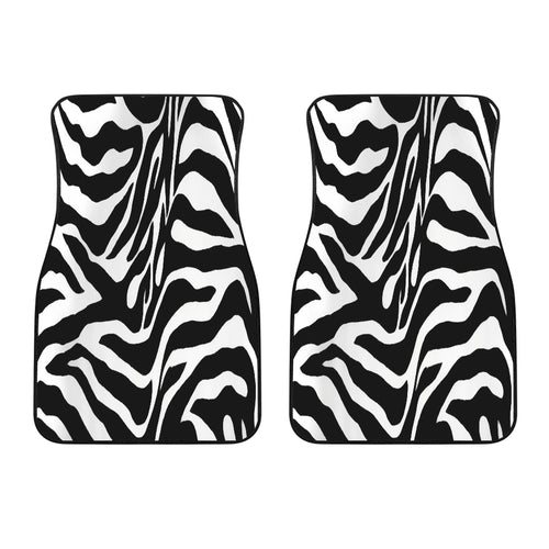 Zebra Print Custom Front Car Mats (Set Of 2)
