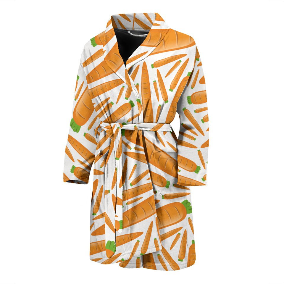 Carrot Pattern Print Design 02 Men's Bathrobe