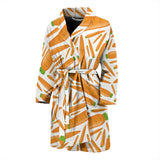 Carrot Pattern Print Design 02 Men's Bathrobe