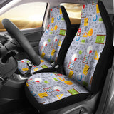 Math Pattern Print Design 04 Universal Fit Car Seat Covers