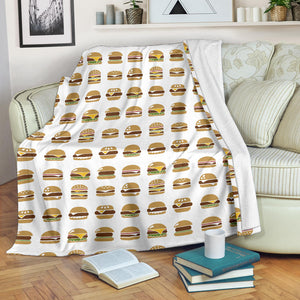Hamburger Pattern Print Design 02 Premium Blanket