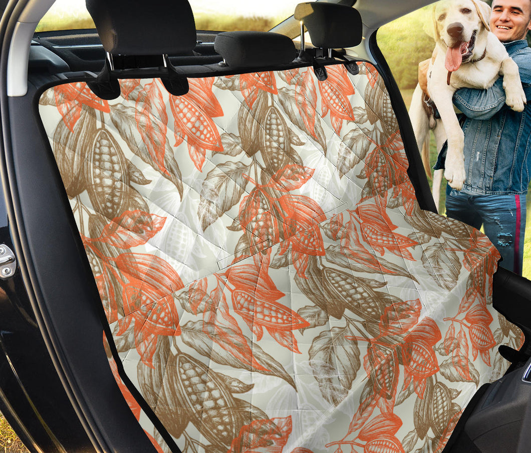 Cocoa Beans Cocoa Tree Pattern Dog Car Seat Covers