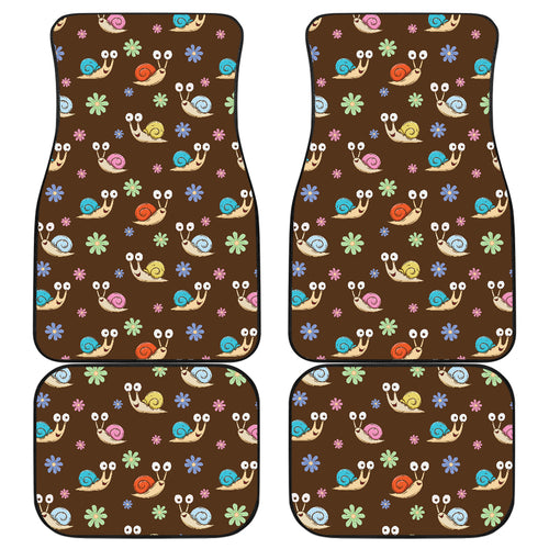 Snail Pattern Print Design 03 Front and Back Car Mats