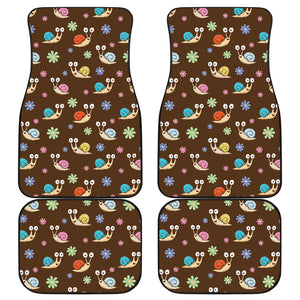 Snail Pattern Print Design 03 Front and Back Car Mats