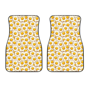 Fried Eggs Pattern Print Design 02 Front Car Mats