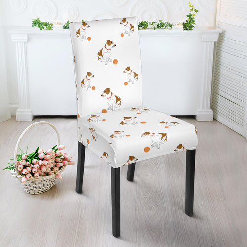 Jack Russel Pattern Print Design 05 Dining Chair Slipcover