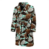 Coconut Pattern Print Design 03 Men's Bathrobe