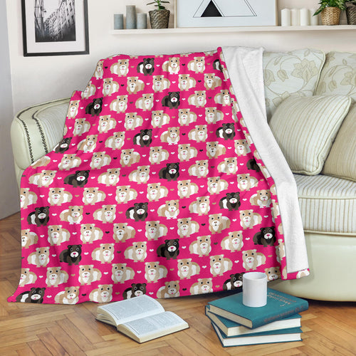 Guinea Pig Pattern Print Design 01 Premium Blanket