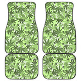 Canabis Marijuana Weed Pattern Print Design 01 Front and Back Car Mats