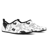 Crows Floral Wreath Rabbit Pattern Aqua Shoes