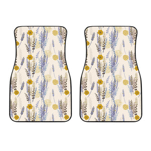 Lavender Modern Pattern Blackground Front Car Mats