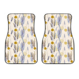 Lavender Modern Pattern Blackground Front Car Mats