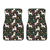 Unicorns Forest Background Front Car Mats