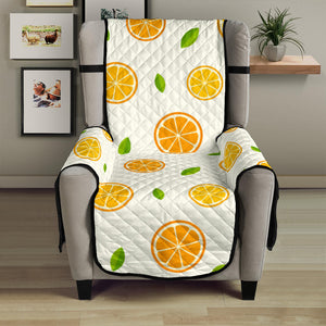 oranges leaves pattern Chair Cover Protector