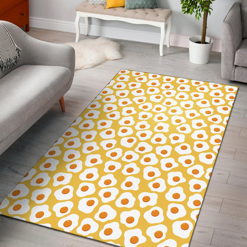 Fried Eggs Pattern Print Design 05 Area Rug