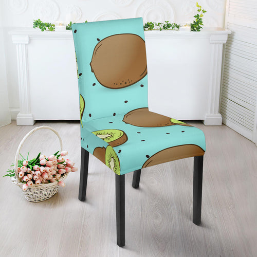 Kiwi Blue Background Dining Chair Slipcover