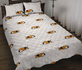 Cute beagle dog sleeping pattern Quilt Bed Set