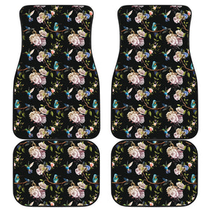 Hummingbird Pattern Print Design 03 Front and Back Car Mats