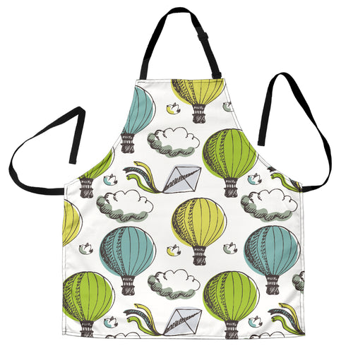 Hot Air Balloon Bird Cloud Pattern Adjustable Apron