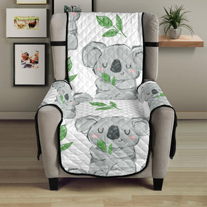 Hand drawn Koala leaves pattern Chair Cover Protector