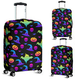 Colorful Halloween Background Luggage Covers