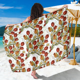 Red Tulips And Daffodils Pattern Sarong
