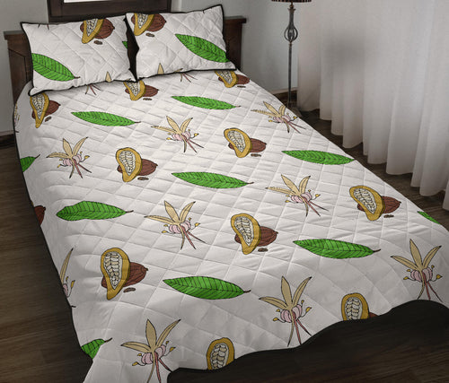 Color hand drawn cocoa pattern Quilt Bed Set
