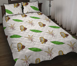 Color hand drawn cocoa pattern Quilt Bed Set