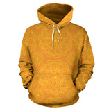 Orange Traditional Indian Element Pattern Men Women Pullover Hoodie