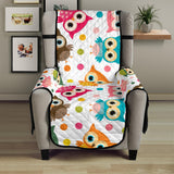 Color cute owl pattern Chair Cover Protector
