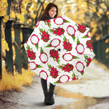 Dragon Fruits White Background Umbrella