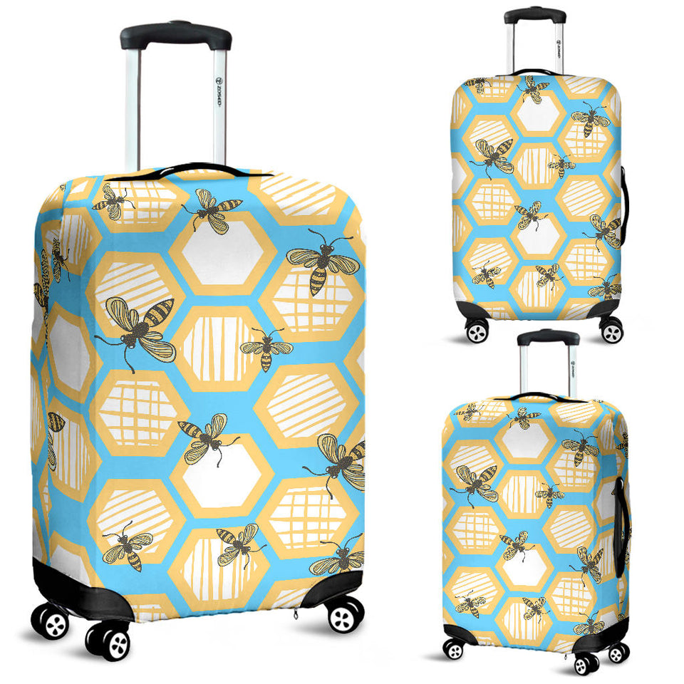 Bee Honeycomb Pattern Luggage Covers