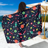Colorful Space Pattern Planet Star Sarong