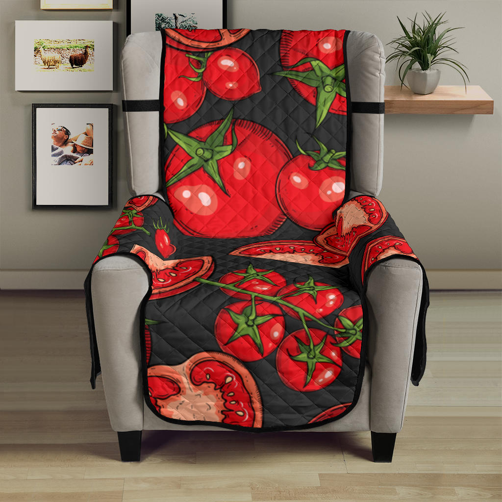 Tomato black background Chair Cover Protector