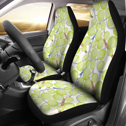 Tennis Pattern Print Design 01 Universal Fit Car Seat Covers