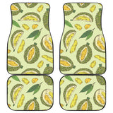 Durian Leaves Pattern Background Front And Back Car Mats
