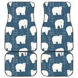 Polar Bear Mother Her Child Pattern Front And Back Car Mats