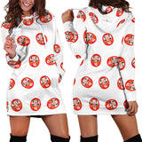 Daruma Japanese Wooden Doll Pattern Women'S Hoodie Dress