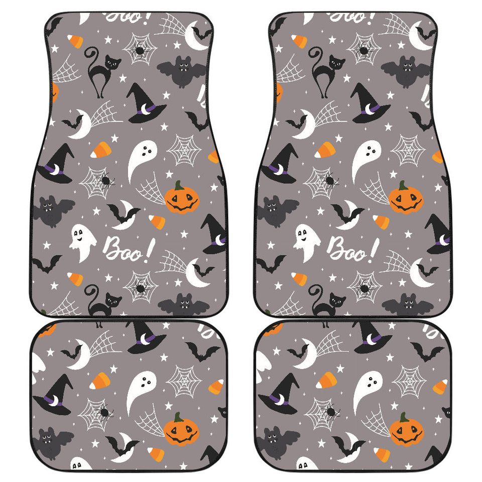 Halloween Design Pattern Front And Back Car Mats