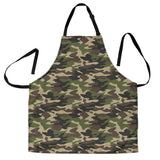 Dark Green Camo Camouflage Pattern Adjustable Apron