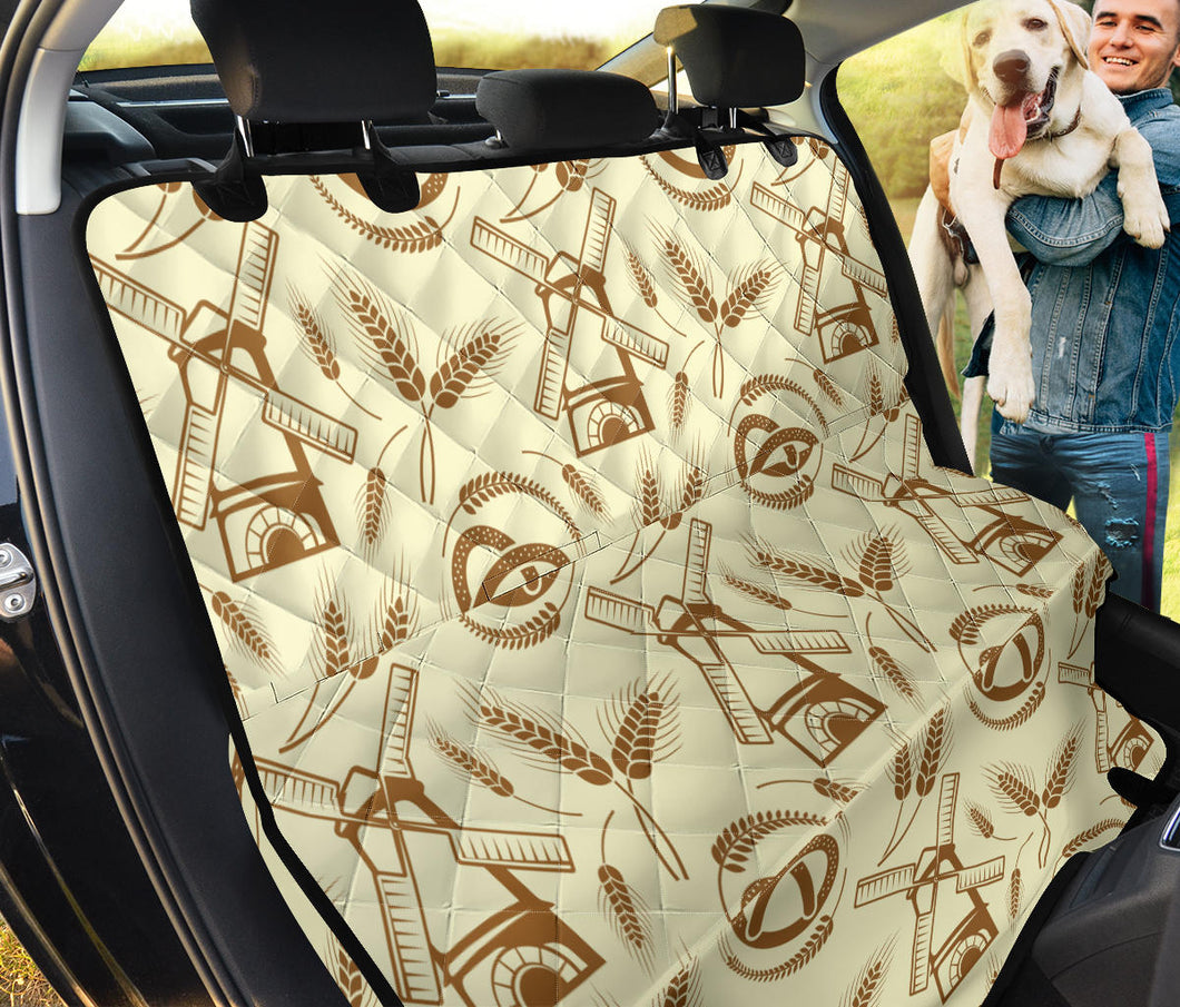 Windmill Wheat Pattern Dog Car Seat Covers