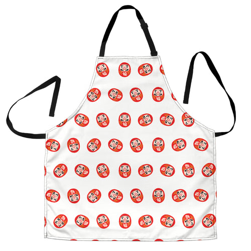 Daruma Japanese Wooden Doll Pattern Adjustable Apron