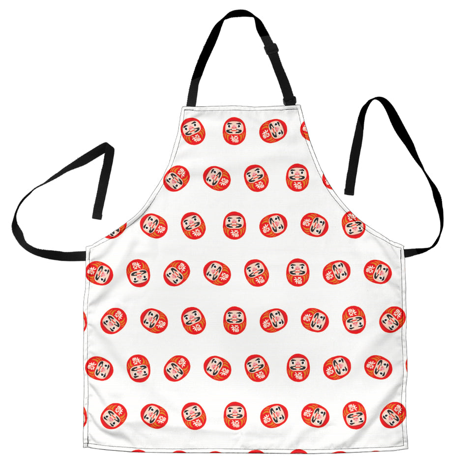 Daruma Japanese Wooden Doll Pattern Adjustable Apron