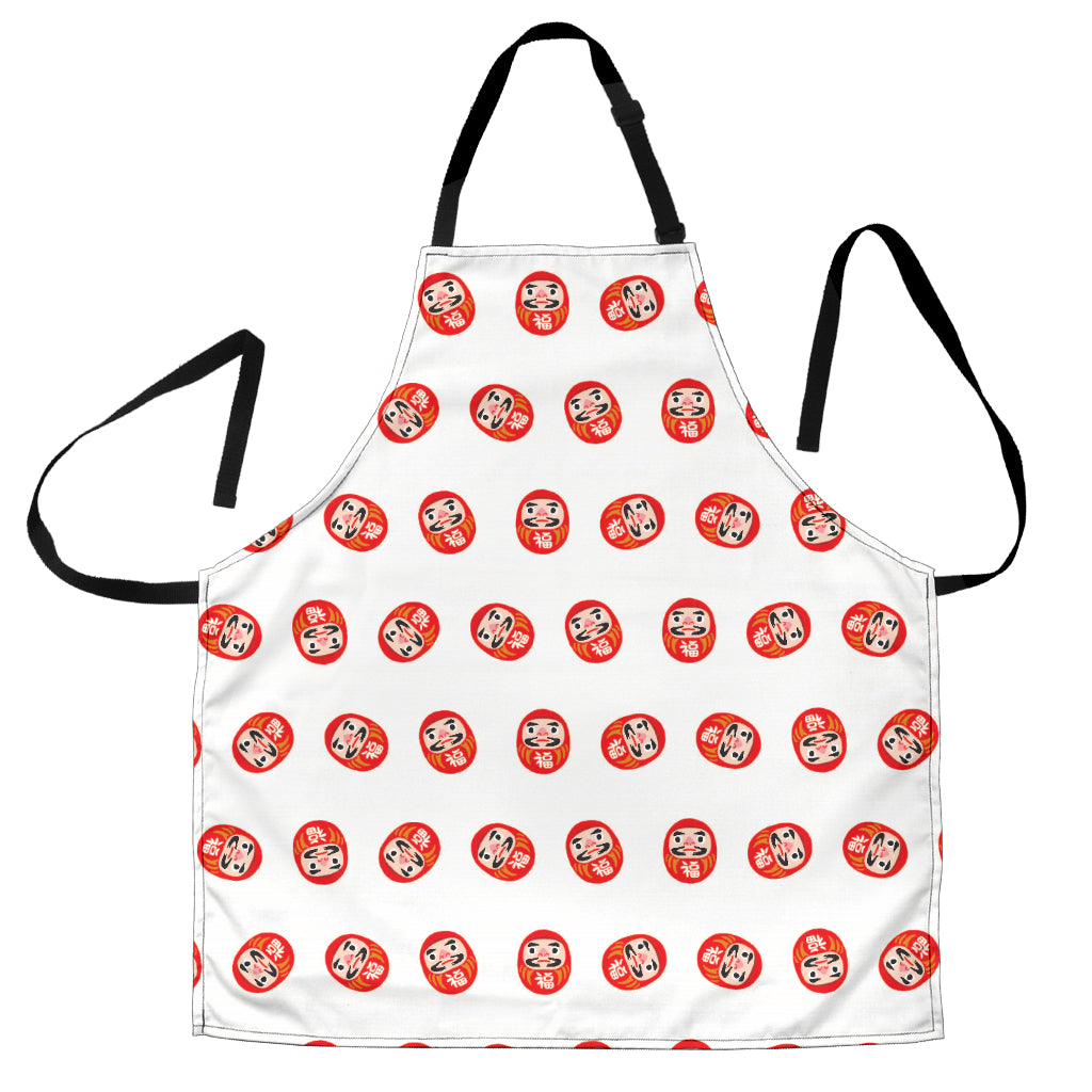 Daruma Japanese Wooden Doll Pattern Adjustable Apron