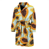Watercolor Papaya Pattern Men'S Bathrobe