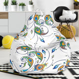 Peacock Feather Pattern Bean Bag Cover