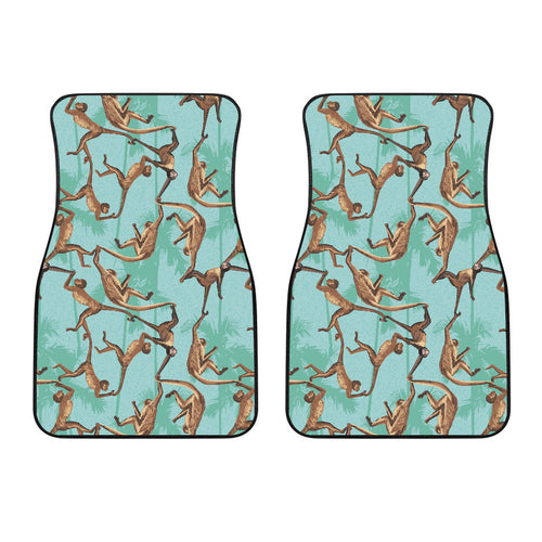 Monkey Palm Tree Background Front Car Mats